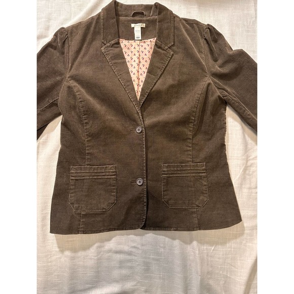 Old Navy Brown Stretch Corduroy Jacket with Cherry Lining-Large - Picture 2 of 16